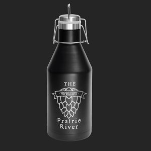 Polar Camel 64 oz. Black Vacuum Insulated Growler with Swing-Top Lid