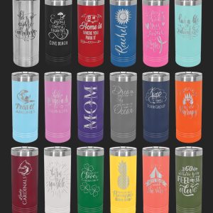 Polar Camel 22 oz. (Color) Skinny Tumbler with Slider Lid